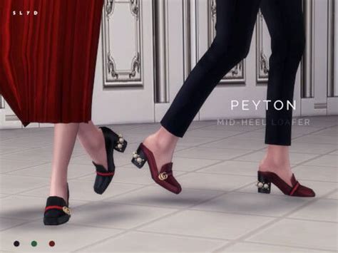 Gucci Peyton Mid Heel Loafer For The Sims 4 Spring4sims Sims 4 Cc