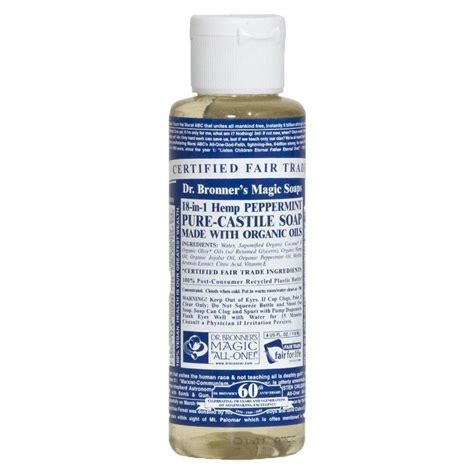 On the side, he sells his peppermint soap. Dr. Bronners Peppermint Liquid Soap 4oz | eBay