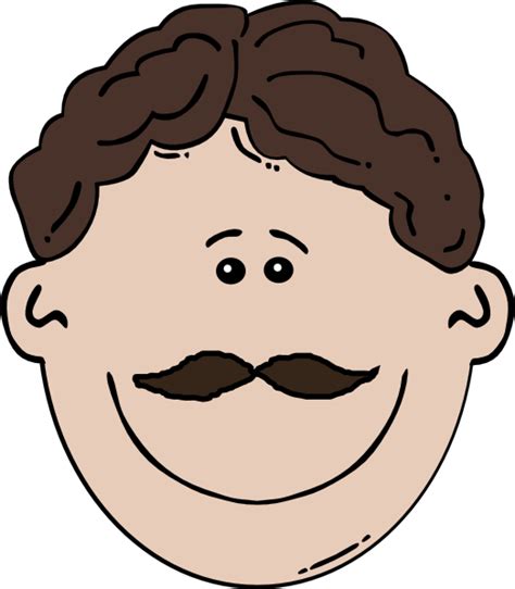 Smiling Mustache Man Clip Art At Vector Clip