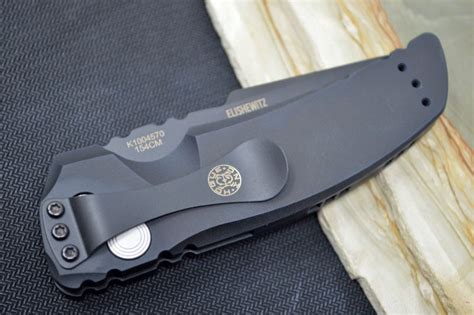 Hogue Knives Ex A01 Auto Black Aluminum Handle 154cm Blade Black