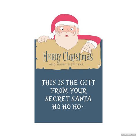 Printable Secret Santa Tags