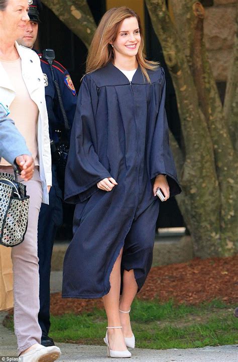 Emma Watson Graduates Brown University With Armed Guard Daily Mail Online