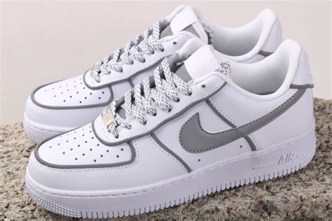 Nike Af1 Low White 3m Reflective On The Swoosh And Shoelace