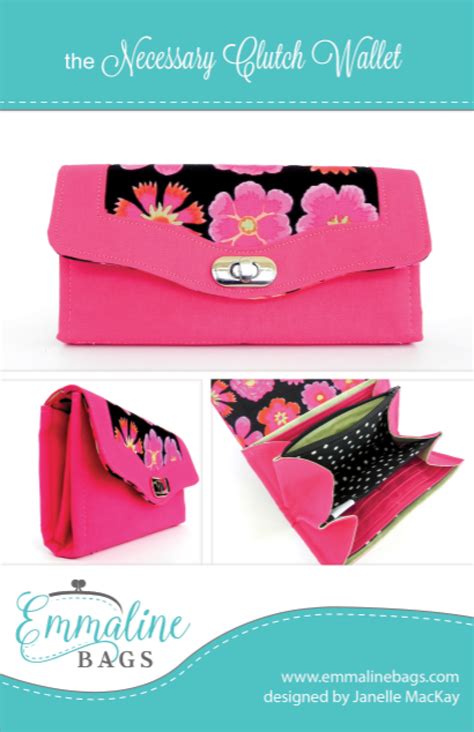 Ncw Necessary Clutch Wallet Paper Pattern By Emmaline Bags