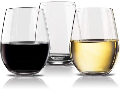 Vivocci Unbreakable Plastic Stemless Wine Glasses 20 Oz Set Of 2 Dishwasher Safe Shatterproof