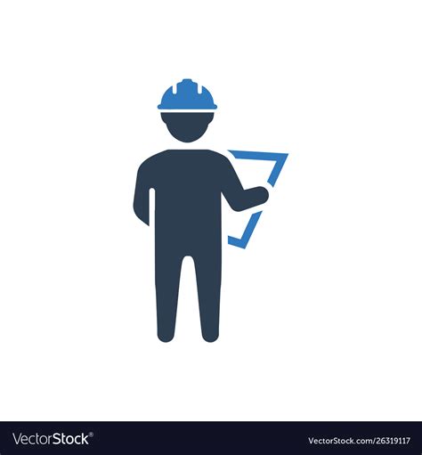 Construction Engineer Icon Royalty Free Vector Image