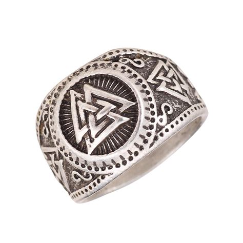 Buy 1pc Men Valknut Viking Signet Ring Nordic Rune