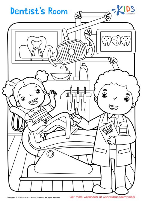 Dental Coloring Pages For Kids Printable