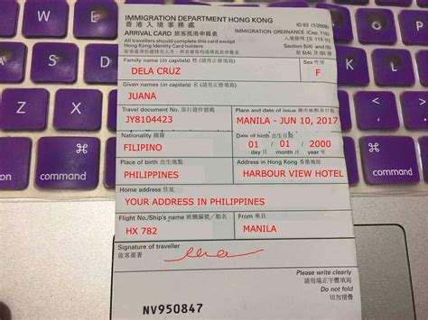 How To Fill Out Airport Departure Cards For Filipinos The Girl With