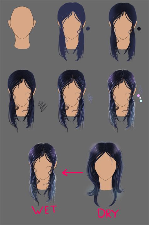 How Todraw Wet Hair By Amedvleec On Deviantart