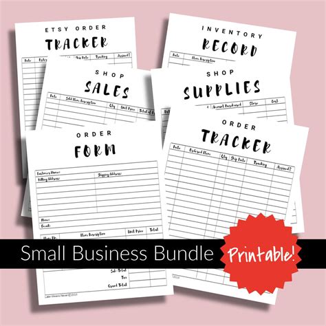 Printable Small Business Planner Blank Forms Etsy Etsy Business
