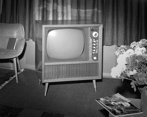 Pye Tecnico Tv In Studio Setting Shows Featherston Chair May 1957 Max