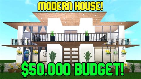 How To Build A Awesome Modern House In Bloxburg 50k Budget Roblox
