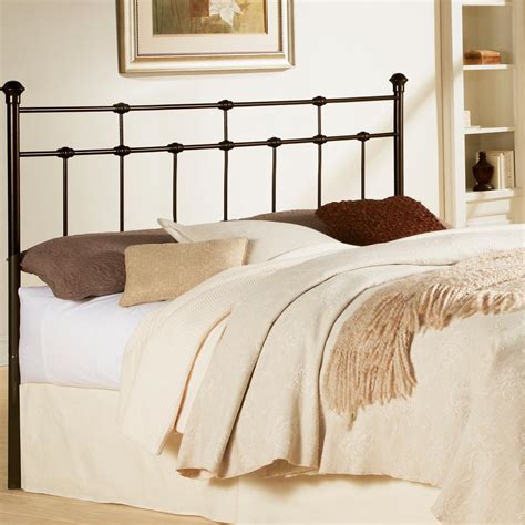 Fashion Bed Group Dexter Queen Size Metal Headboard With Decorative Castings And Globe Finials