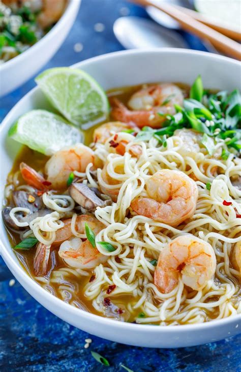 Featuring easy chicken, pork and vegan options along with healthy versions of the classic noodle soup. Sriracha Shrimp Ramen Noodle Soup - Peas And Crayons