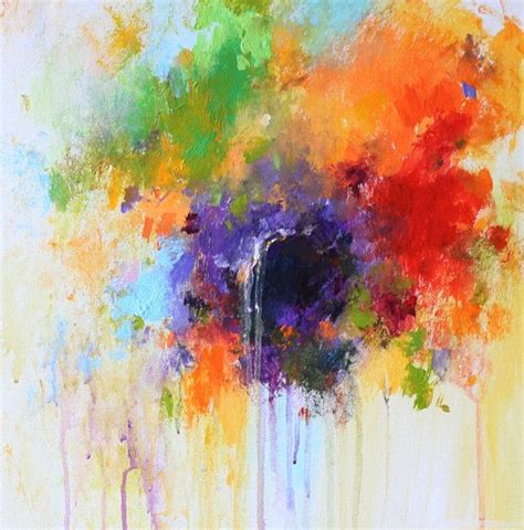 Colorful Abstract Flower Painting Abstract Artabstract