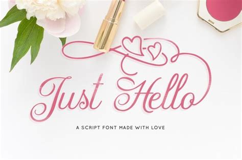 Just Hello Script By Maroon Baboon Beautiful Script Fonts Hello Font
