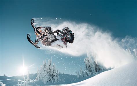 Cool Snowmobile Wallpaper ~ Jumping With A Snowmobile Goawall