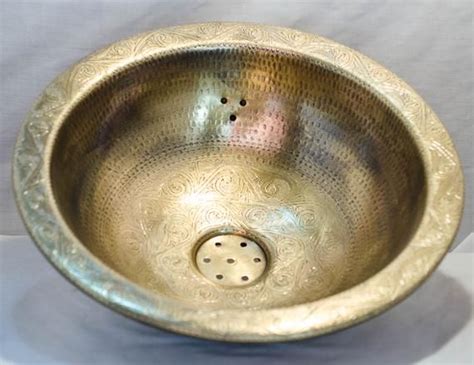 Shop This Handcrafted And Etched Bronze Bowl Sink Fully Customized To