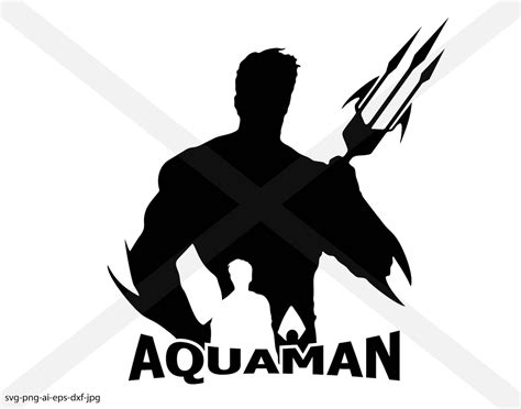 Aquaman Silhouette Instant Download Svg Png Eps Dxf Ai  Etsy