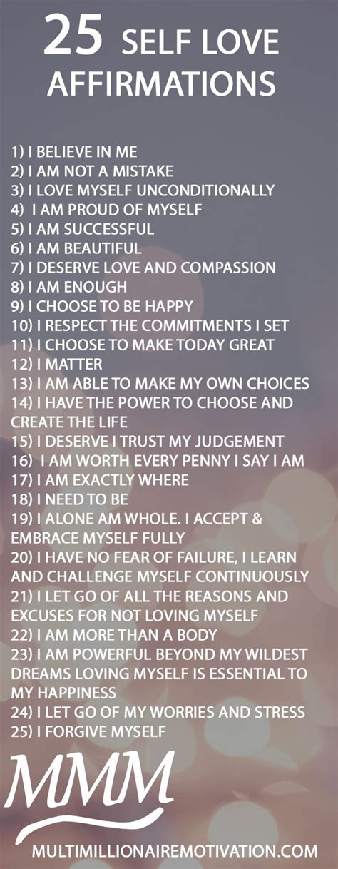 25 Self Love Affirmations For Having A Better More Love Filled Life