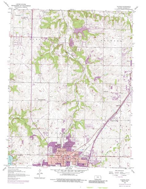 Olathe Topographic Map 124000 Scale Kansas