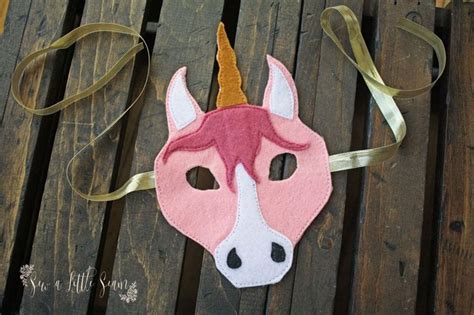 Unicorn Free Felt Animal Masks Pattern And Tutorial Sewing Projects For