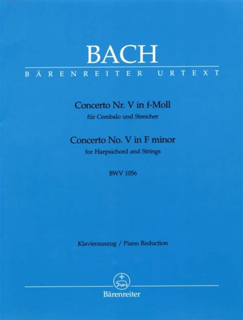 Concerto Nr V F Moll Bwv 1056 Von Johann Sebastian Bach Im Stretta Noten Shop Kaufen