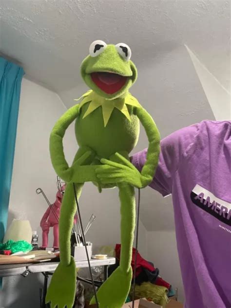 Kermit The Frog Full Body Hand Puppet Professional Quality Arm Rods