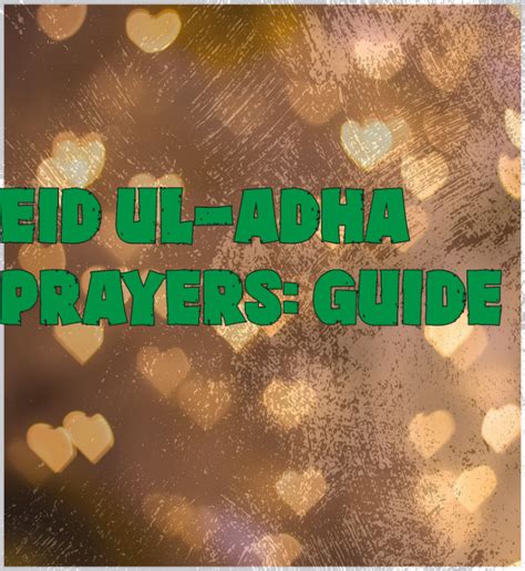 Eid Ul Adha Prayers Guide