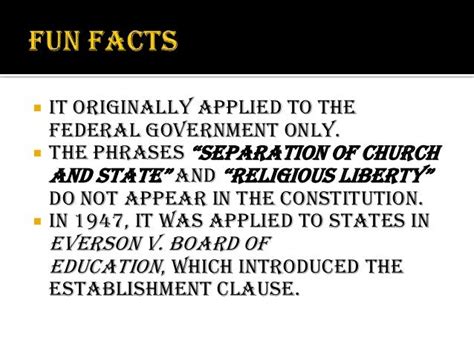 The Separation Of Church And State And The First Amendment