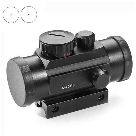 1x40 Redgreen Dot Sight Holographic Tactical Rifle Scope Wrail Mount