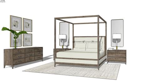 Having the right furniture can make a bedroom a more comfortable and inviting place allowing you to relax and unwind. RH Cayden Campaign Bedroom | 3D Warehouse | Bedroom ...