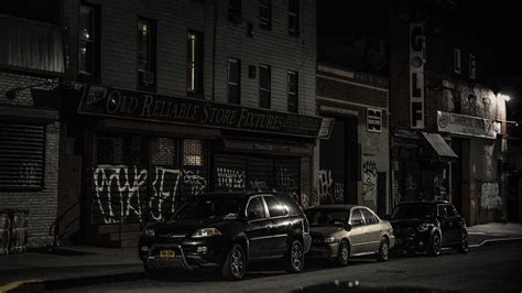 Street In Brooklyn At Night Free Stock Photo Public Domain Pictures