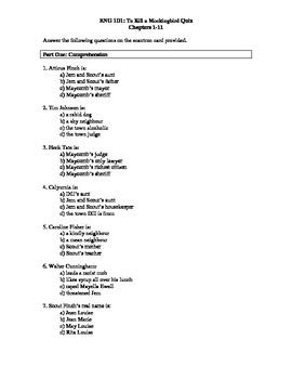 Download quiz master excel template for free. To Kill a Mockingbird 100 Multiple Choice Quiz Questions ...