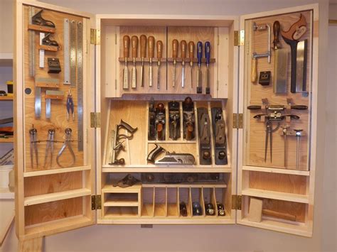 These offer mobility, as well as stability, when you need it. Hanging Tool Cabinet (With images) | Workshop cabinets ...