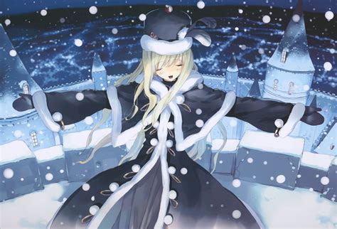 Winter Snow Anime Girls Alice In Wonderland Hd Wallpapers Desktop