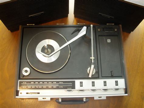 Severely Vintage Panasonic Spy Tech Portable Record Player And Radio