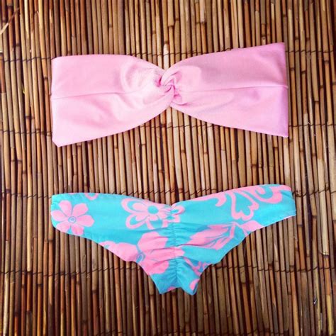 light pink top and blue and pink bottoms bikini cute swimsuits cute bikinis itty bitty bikini
