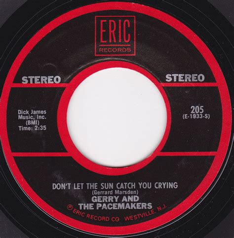 Gerry And The Pacemakers Dont Let The Sun Catch You Crying 1977