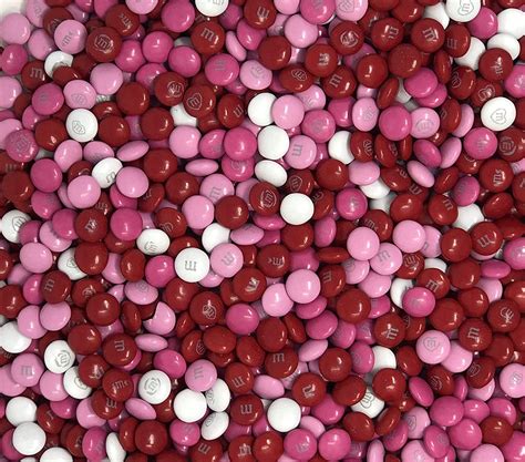 Mandms Light Pink White And Red Milk Chocolate Candy 1lb Bag Light