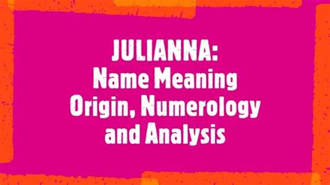 Julianna Name Meaning Origin Analysis Popularity Youtube