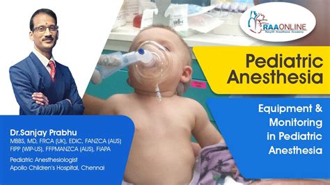 Equipment And Monitoring In Pediatric Anesthesia Youtube