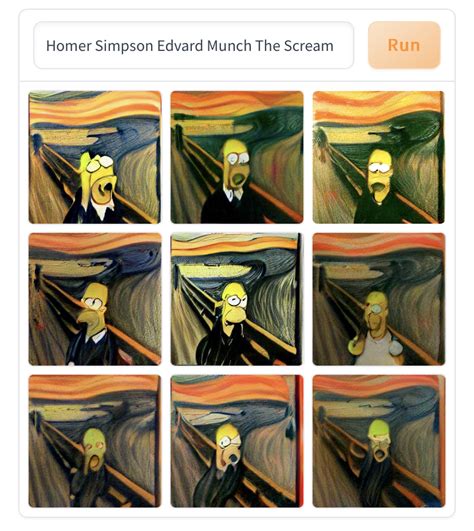 Dalle Minidalle Mini · Homer Simpson The Scream