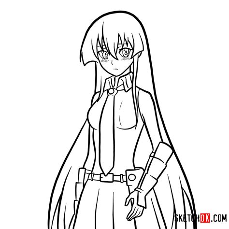 How To Draw Akame Akame Ga Kill Sketchok Easy Drawing Guides