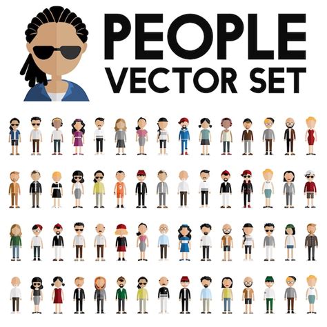 Conjunto De Vectores De Personas Vector Gratis