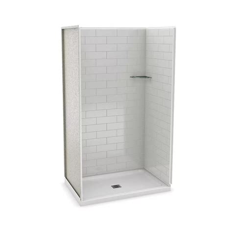Maax Utile 48 Inch Metro Soft Grey Alcove Shower Kit The Home Depot