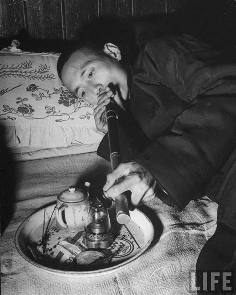 A Customer Smoking Opium At An Opium Den 1946 Us Manhhai Flickr