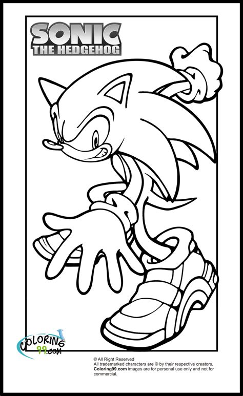 Sonic Coloring Page Printable