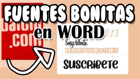 Como Descargar Fuentes Bonitas Para Word Youtube